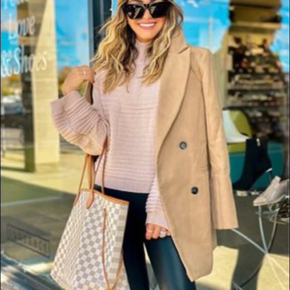 Camel blazer pea coat - Picture 3 of 6